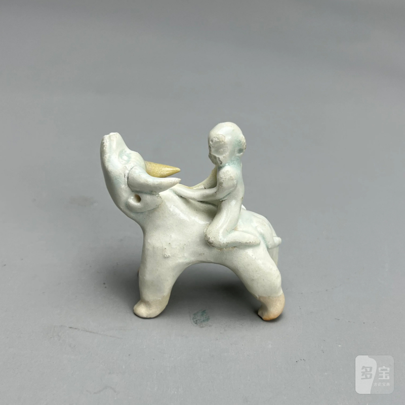 明代 青白釉童子骑牛 - 图7
